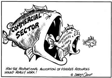 Commercial sector versus rec fishers